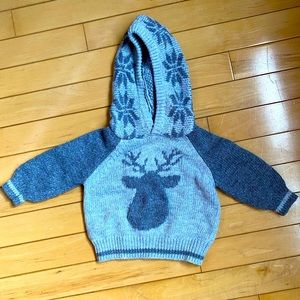 Koala Baby knit deer sweater. 0-3 months. Like New!
